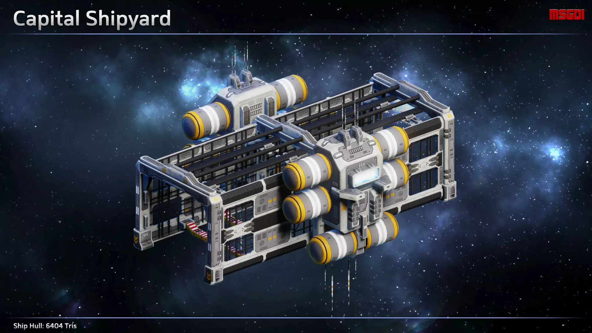 Spaceship Shipyards Low-poly 3D model