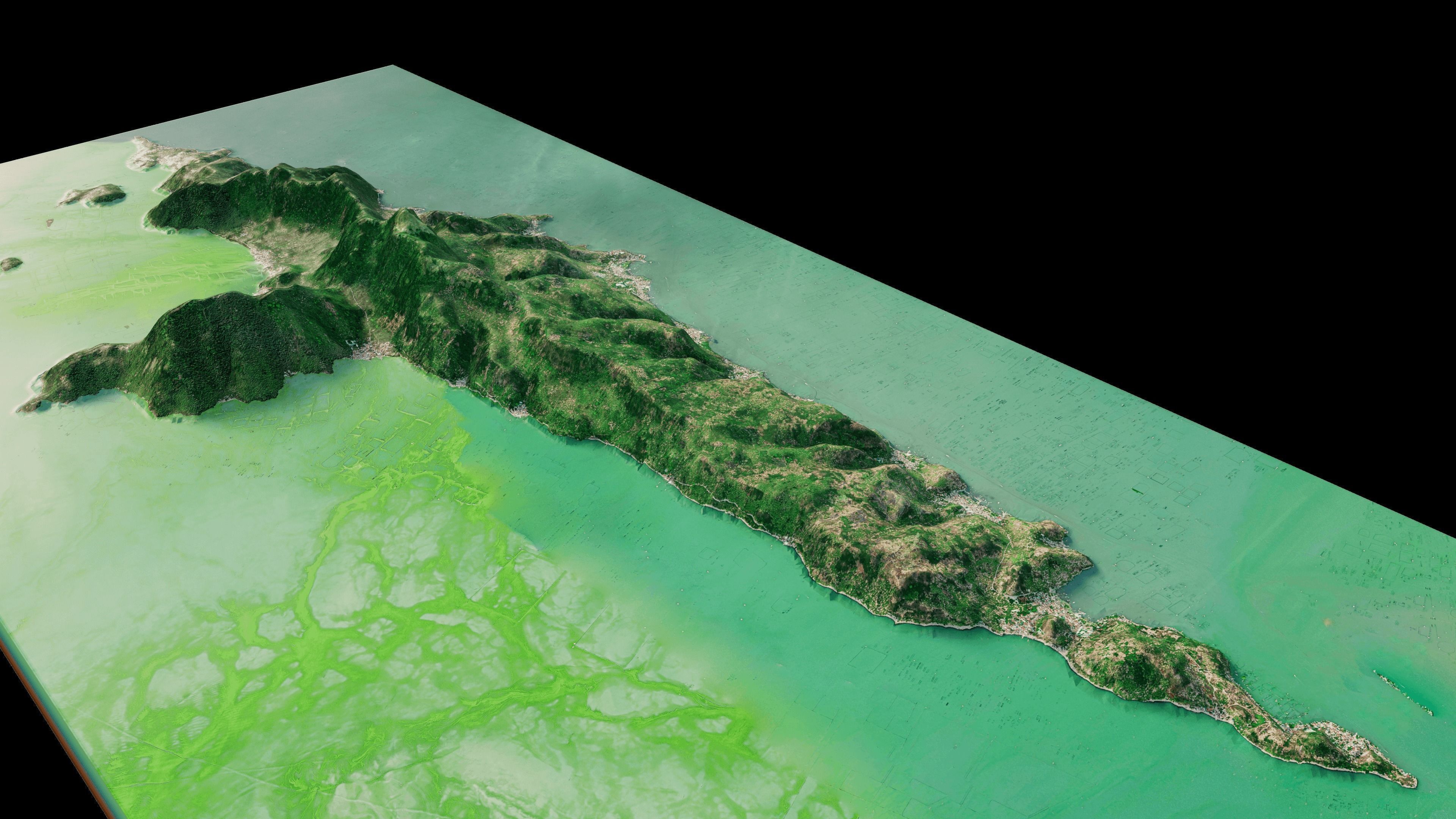Talim island full 3d terrain 3D model_7