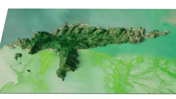 Talim island full 3d terrain 3D model