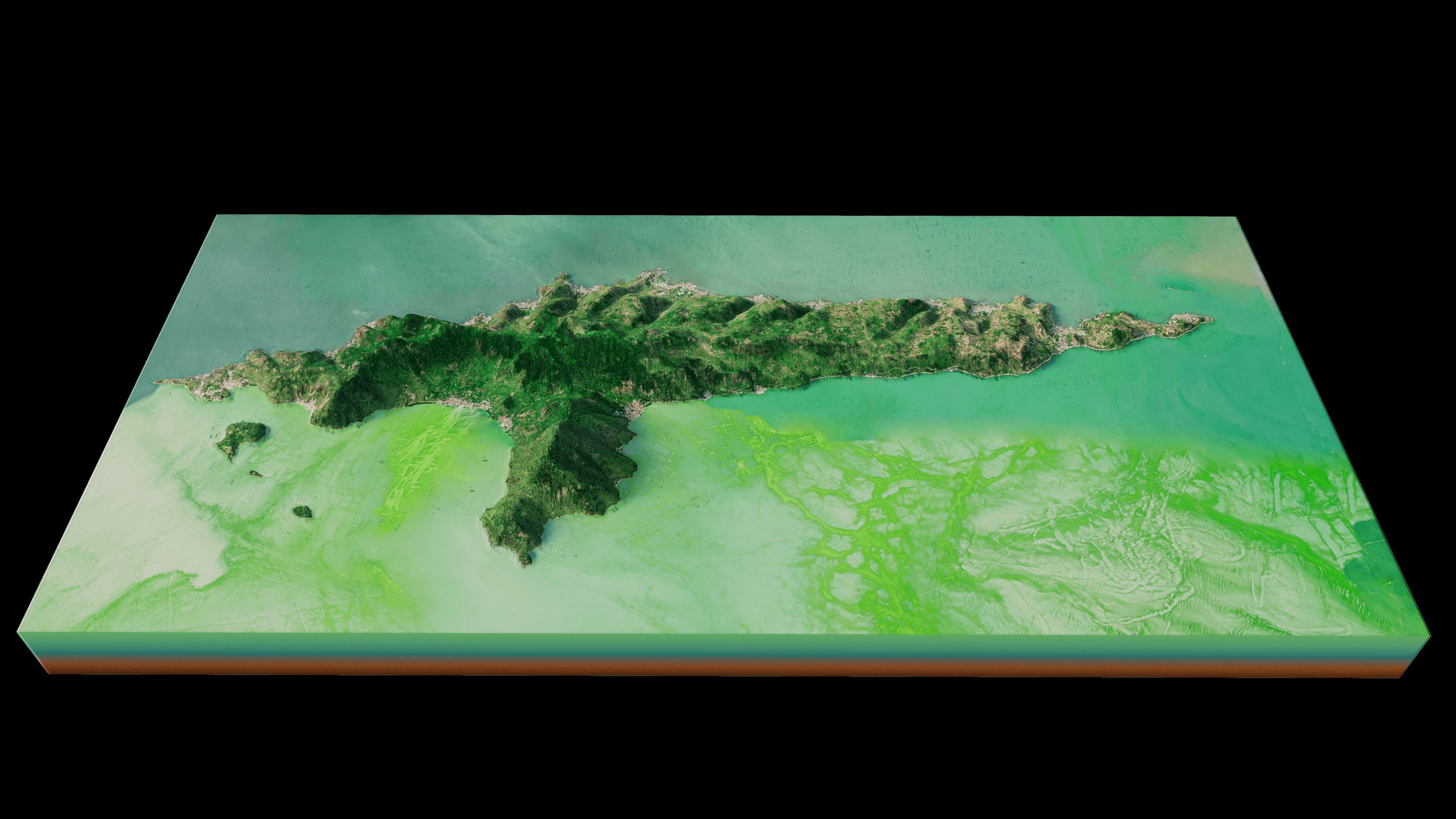 Talim island full 3d terrain 3D model_4