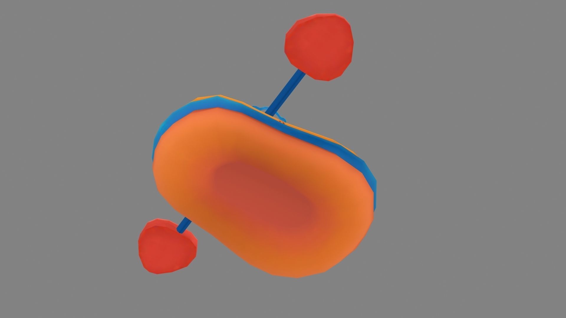 Cartoon kayaks - Inflatable boats Low-poly 3D model_3