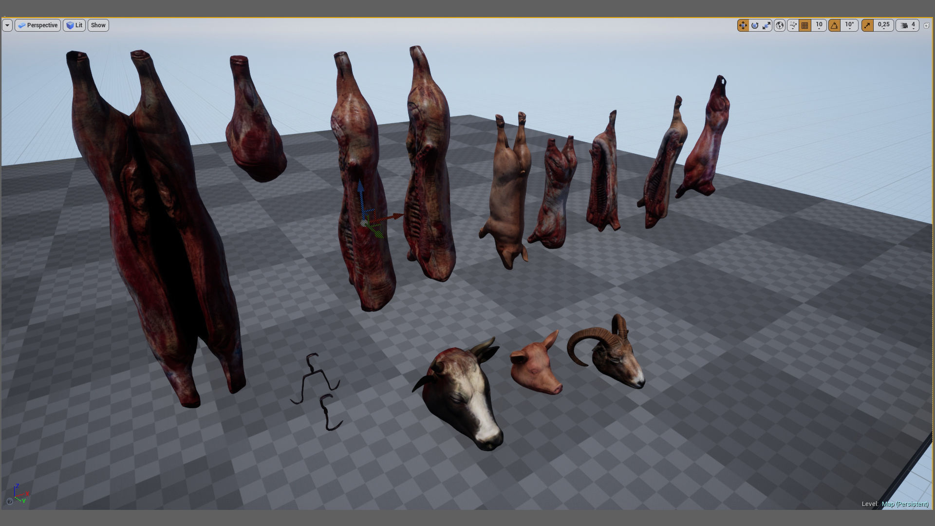 Carcasses Low-poly 3D model_11