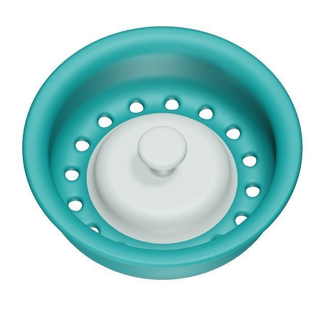 Plastic Kitchen Strainer Plug 3D model_1