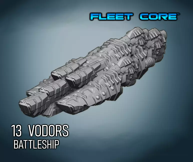 FLEET CORE - 13 VODORS BATTLESHIP 3D print model_0