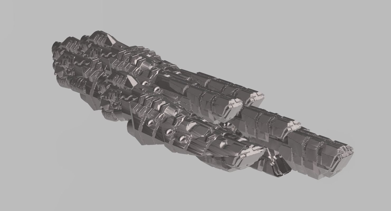 FLEET CORE - 13 VODORS BATTLESHIP 3D print model_1