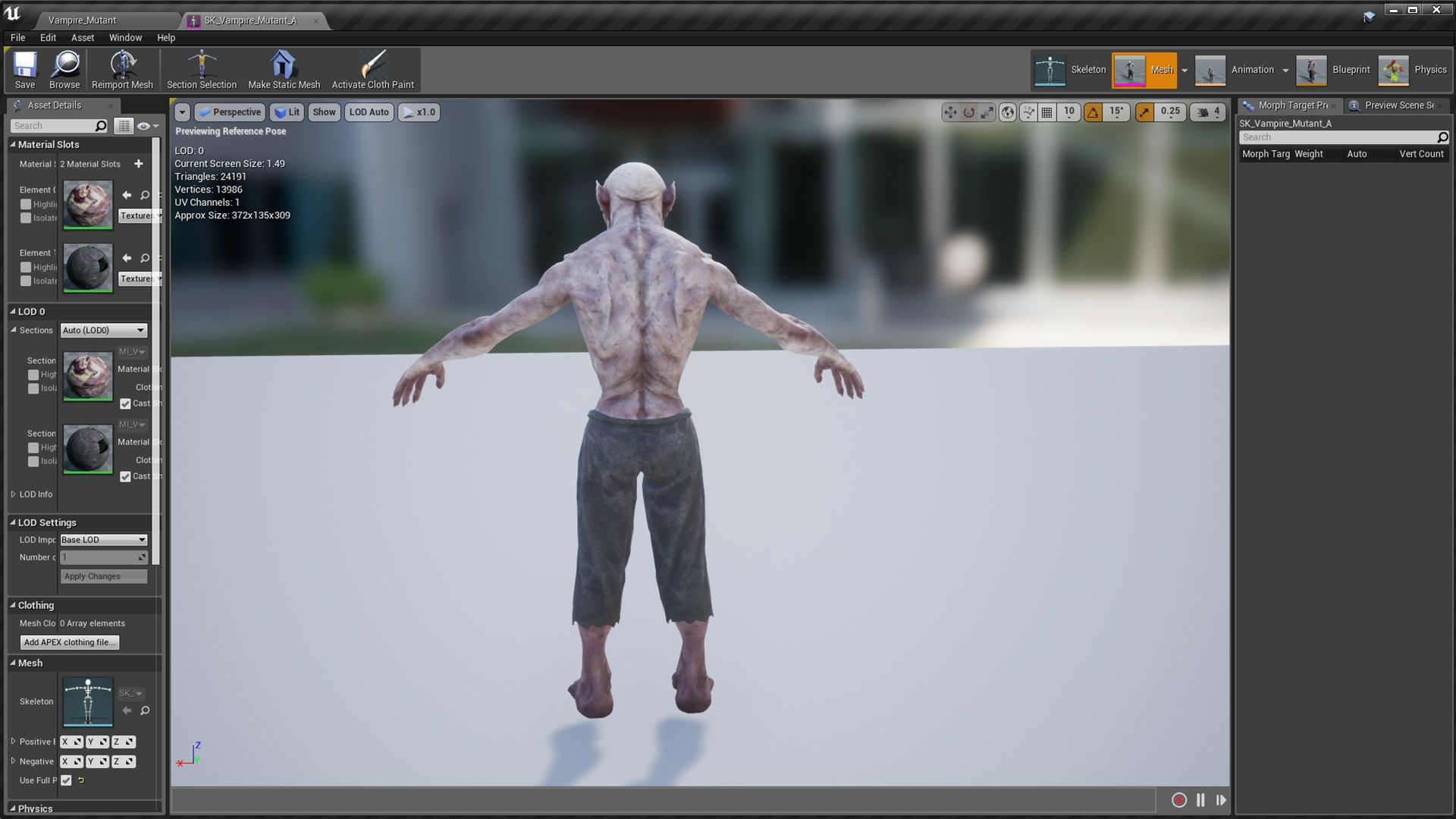 Creepy Vampire Goblin Mutant Low-poly 3D model_10