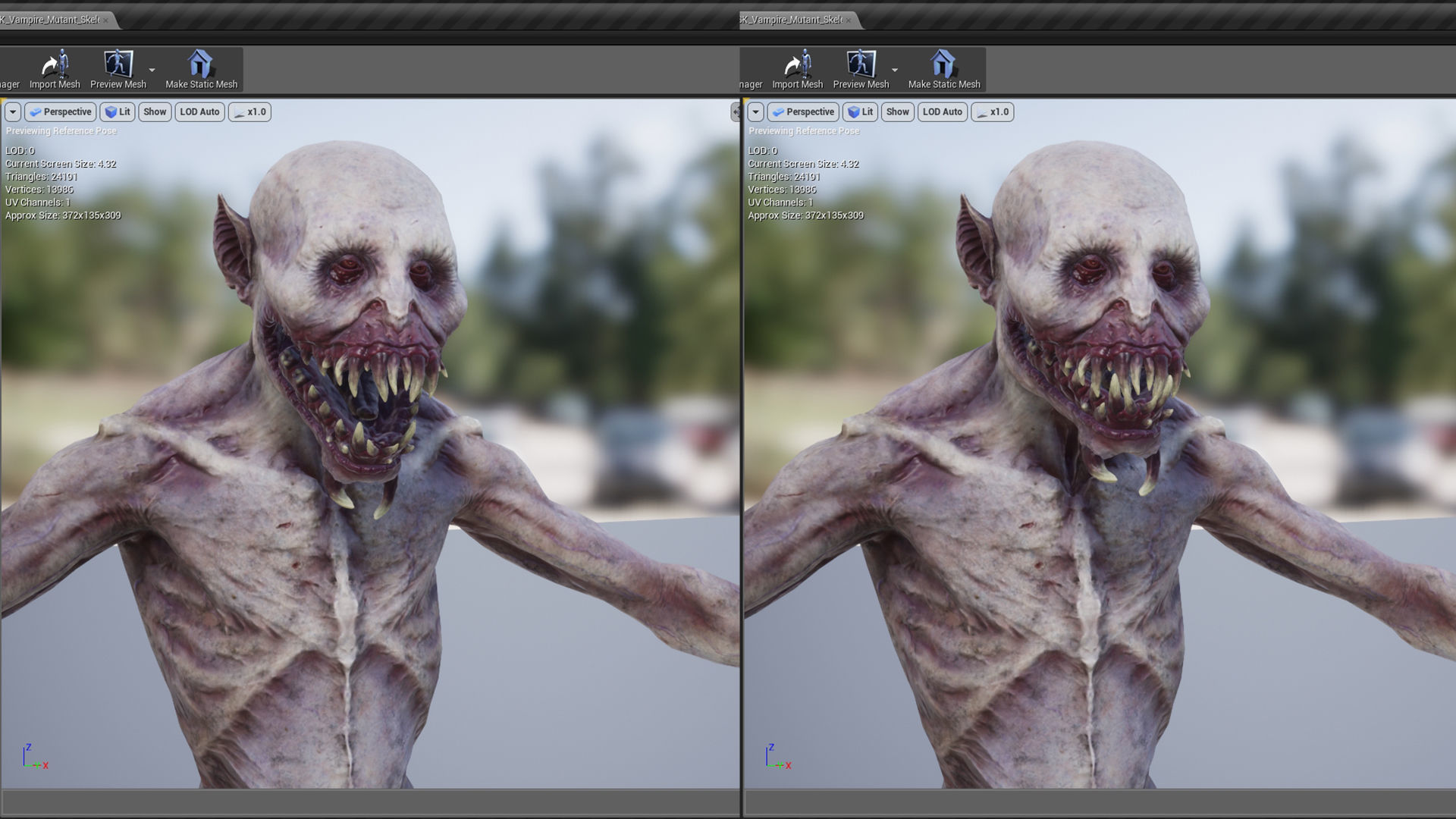 Creepy Vampire Goblin Mutant Low-poly 3D model_12