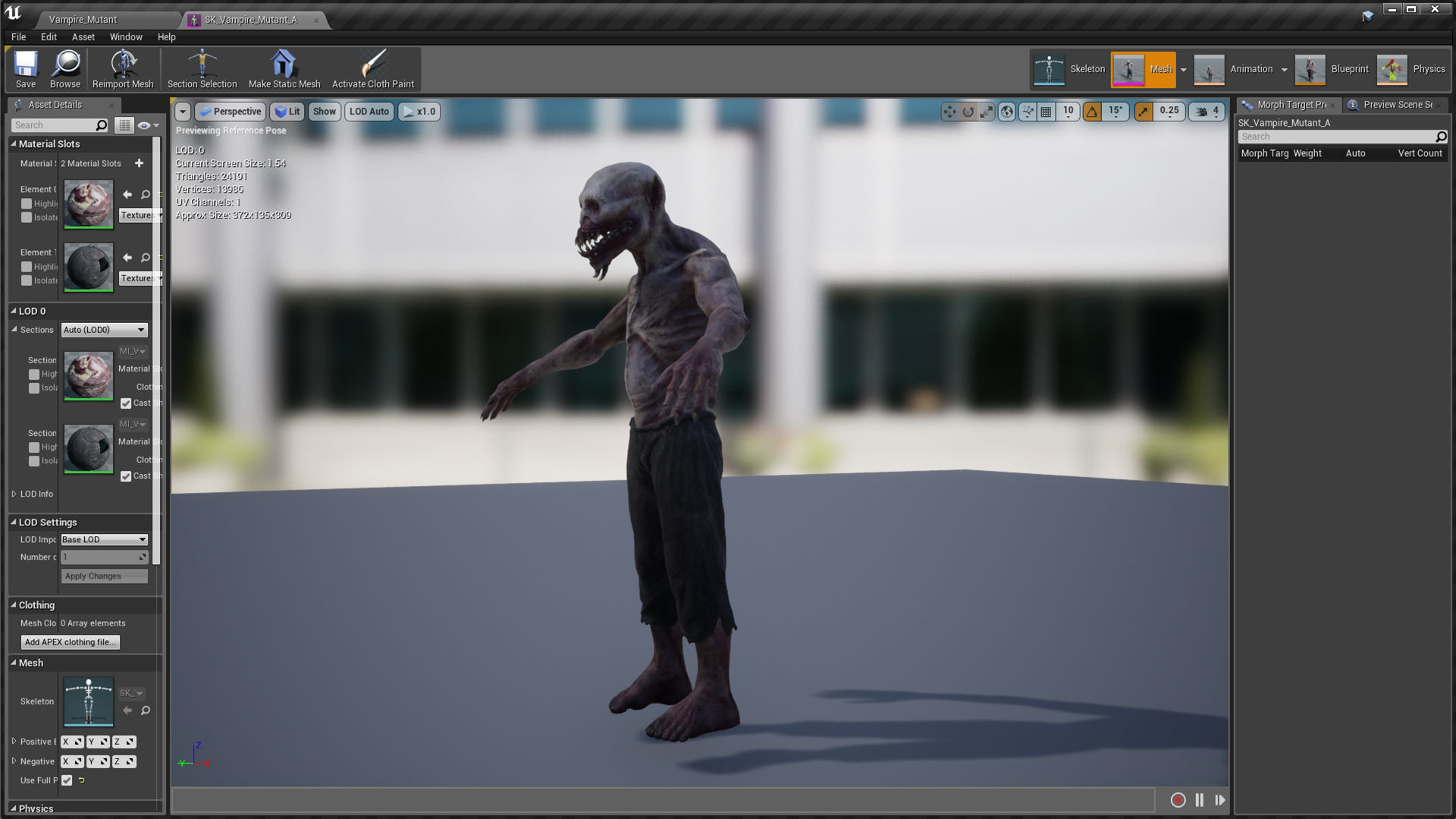 Creepy Vampire Goblin Mutant Low-poly 3D model_9