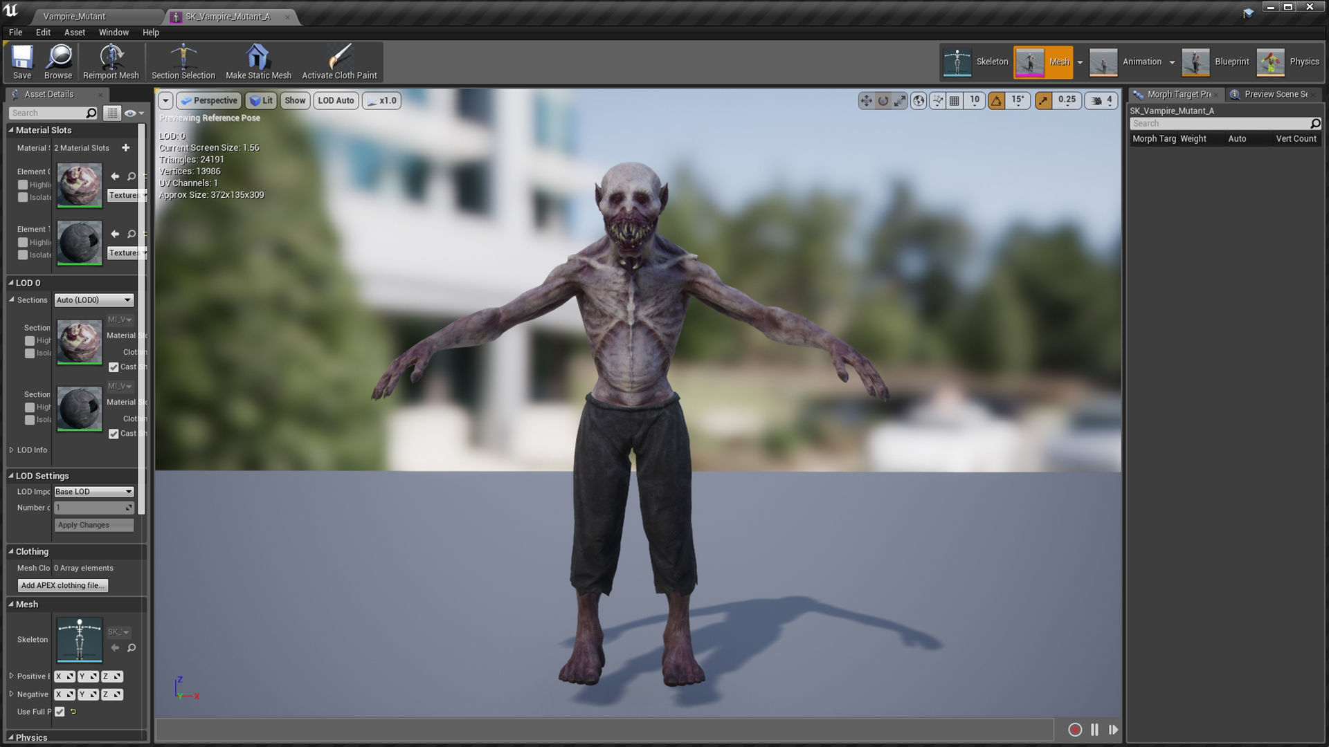 Creepy Vampire Goblin Mutant Low-poly 3D model_17