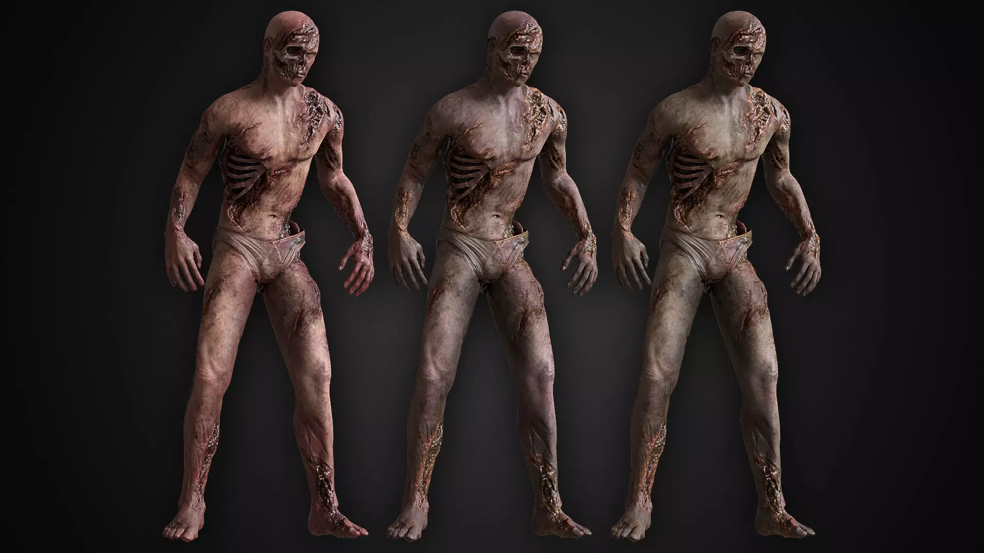 Human Corpse Low-poly 3D model_0