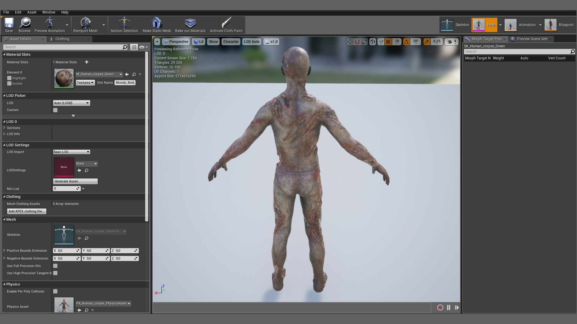 Human Corpse Low-poly 3D model_9