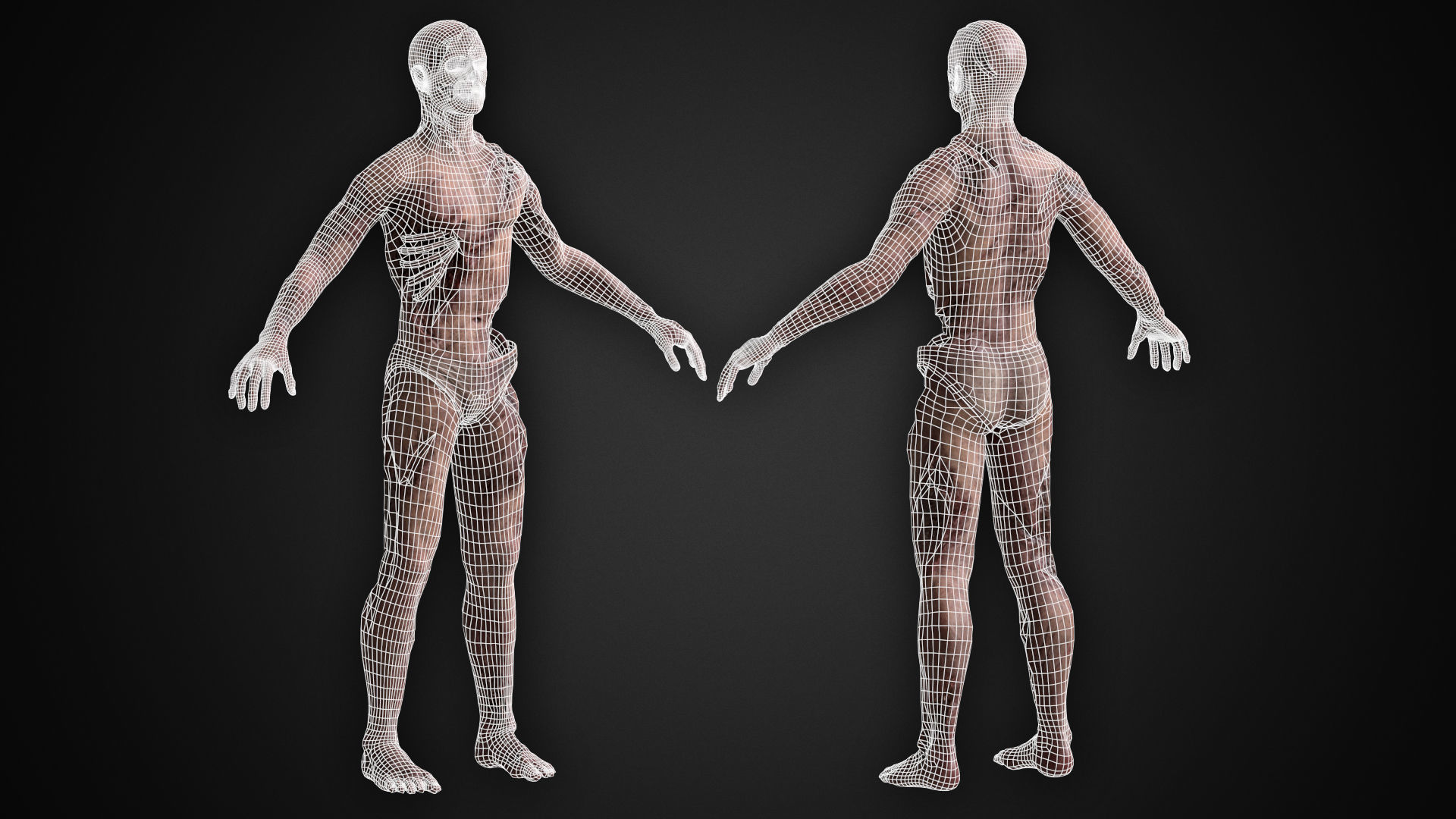 Human Corpse Low-poly 3D model_6