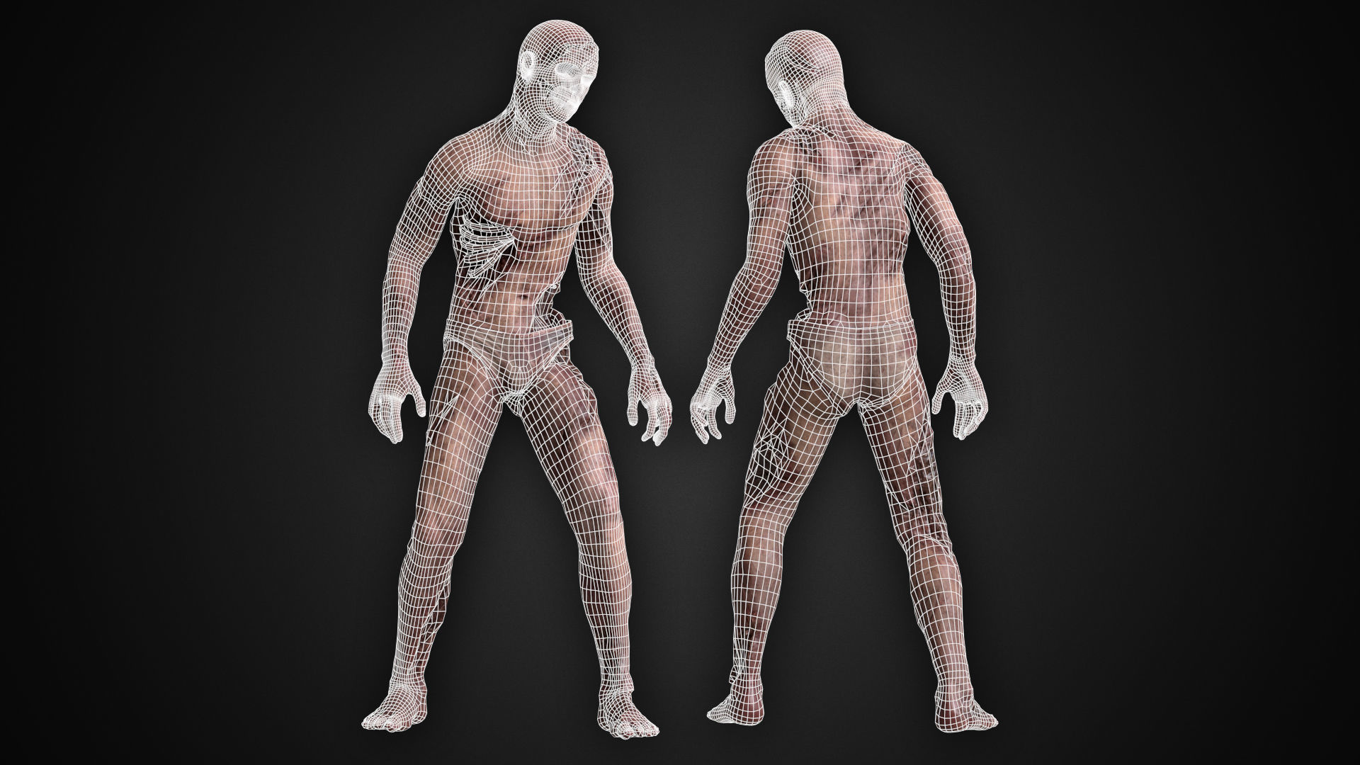 Human Corpse Low-poly 3D model_4