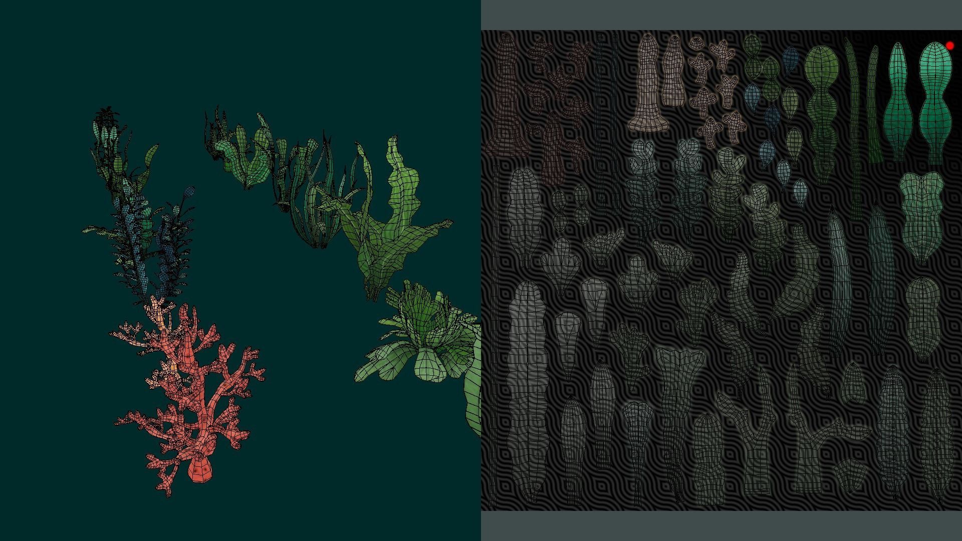 Cartoon Seaweed 10 Low-poly 3D model_22