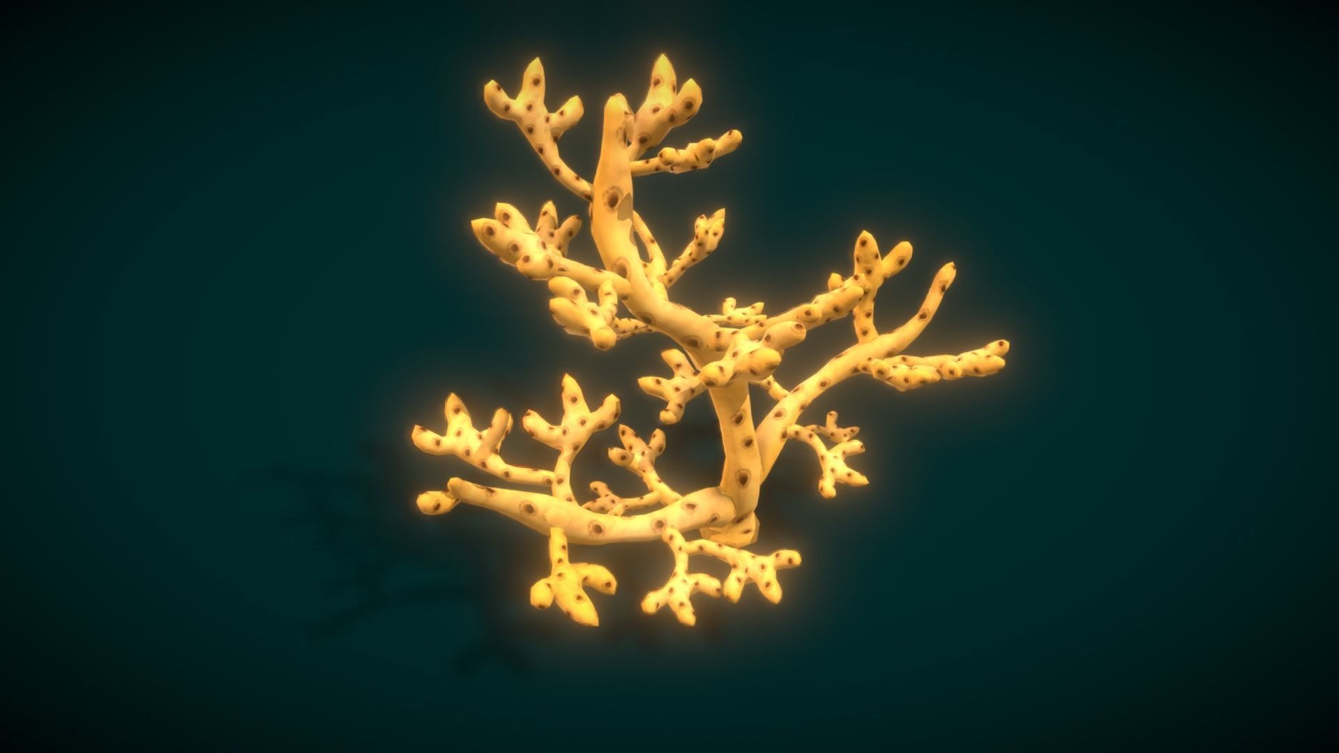 Cartoon Seaweed 10 Low-poly 3D model_1