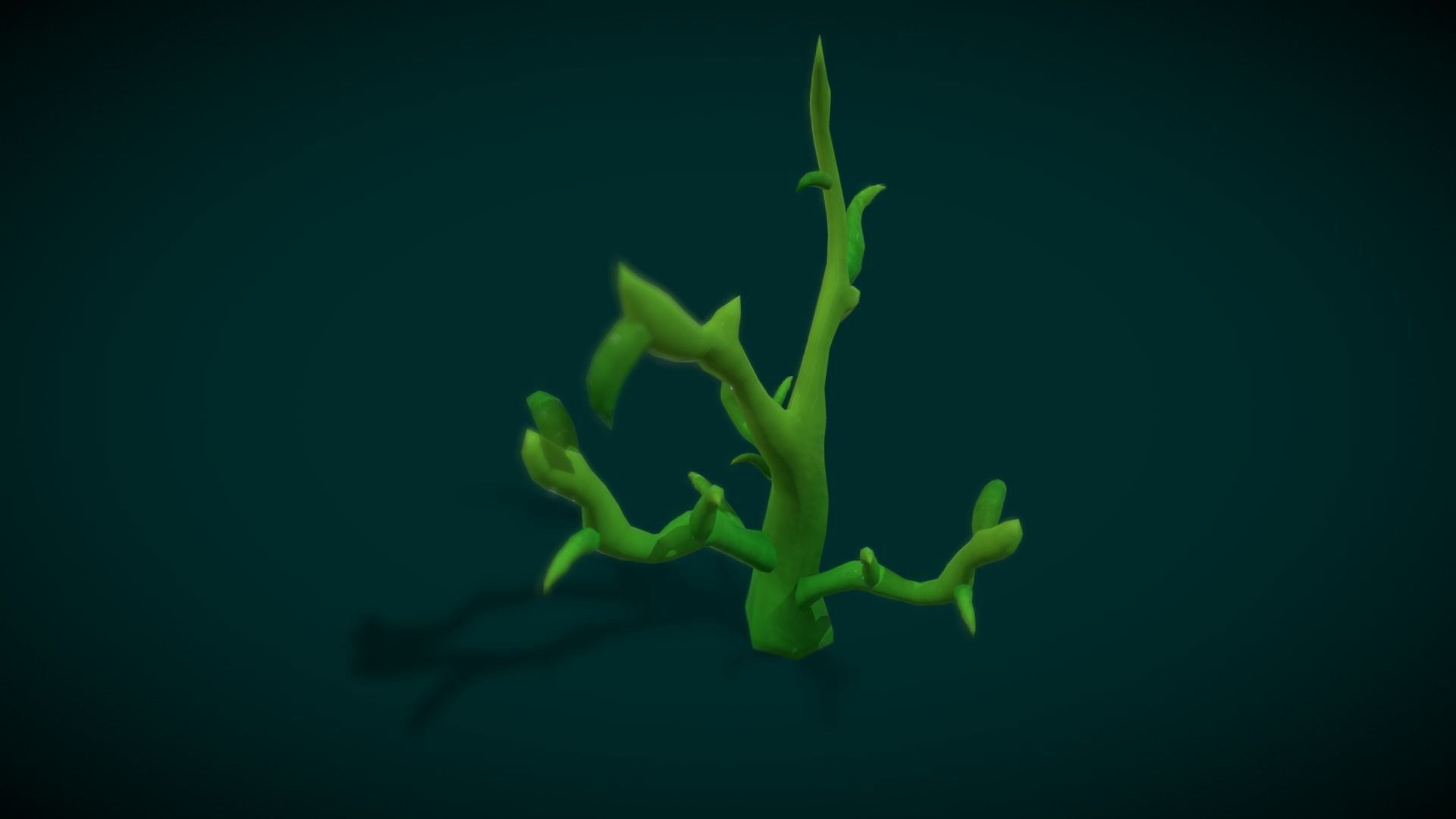 Cartoon Seaweed 10 Low-poly 3D model_15