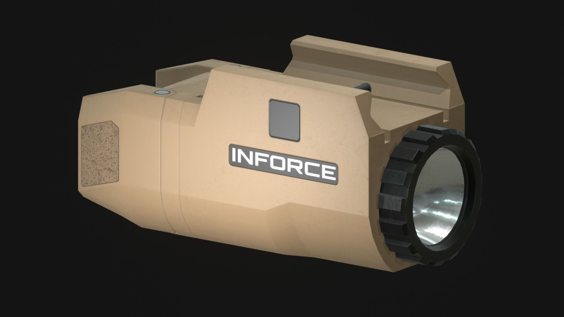 Inforce APLc Pistol Flashlight Attachment - Game Asset Low-poly 3D model_2