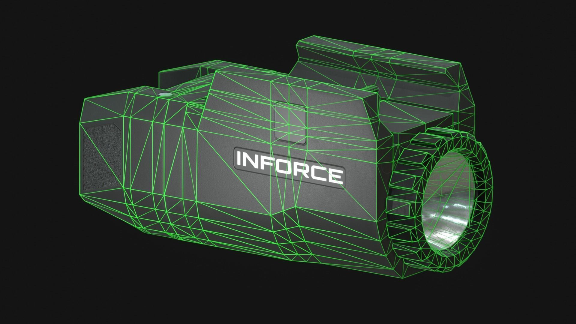 Inforce APLc Pistol Flashlight Attachment - Game Asset Low-poly 3D model_4