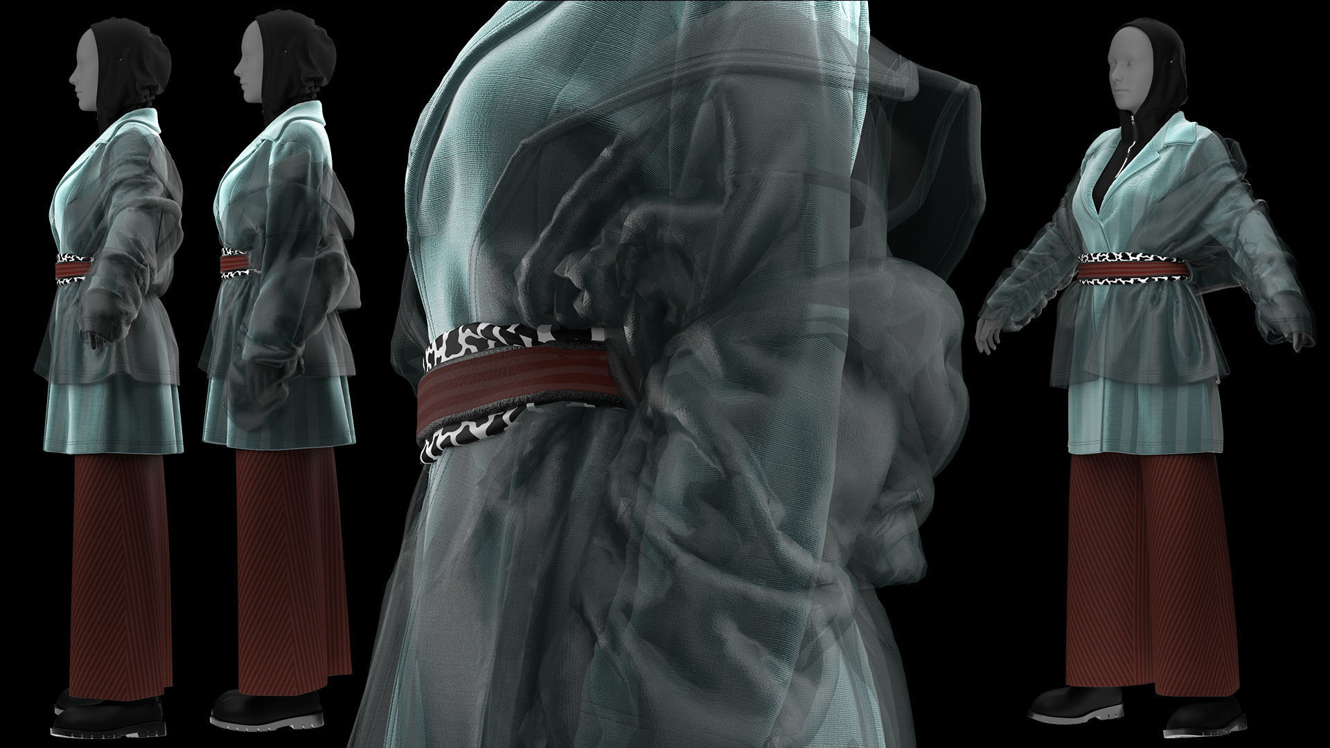 Multilayered Coat Look Fitted to Gen8 Body Mesh 3D model | CGTrader