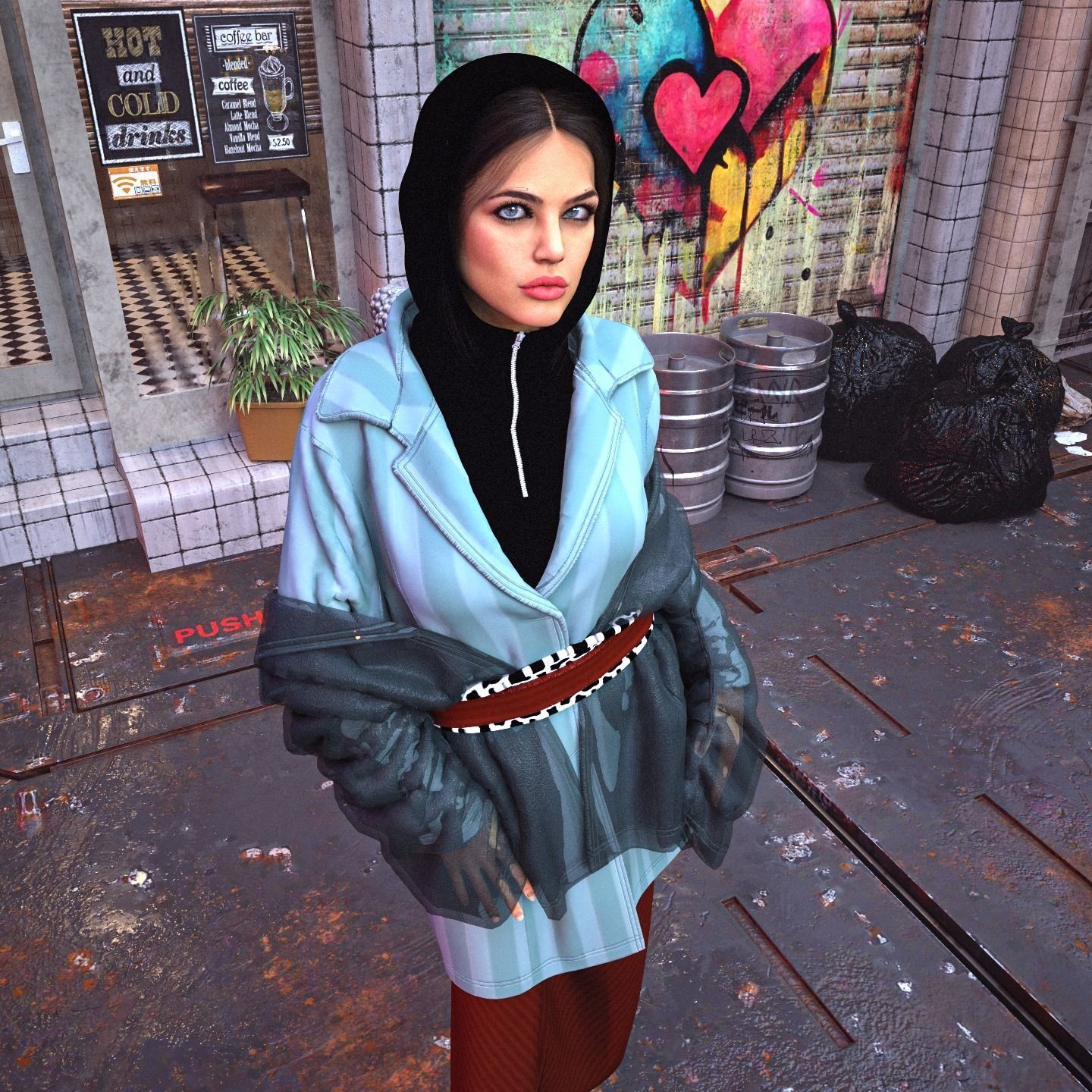 Multilayered Coat Look Fitted to Gen8 Body Mesh 3D model | CGTrader