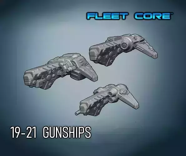 FLEETCORE - 19 20 21 CORDENT MERCS GUNSHIPS 3D print model
