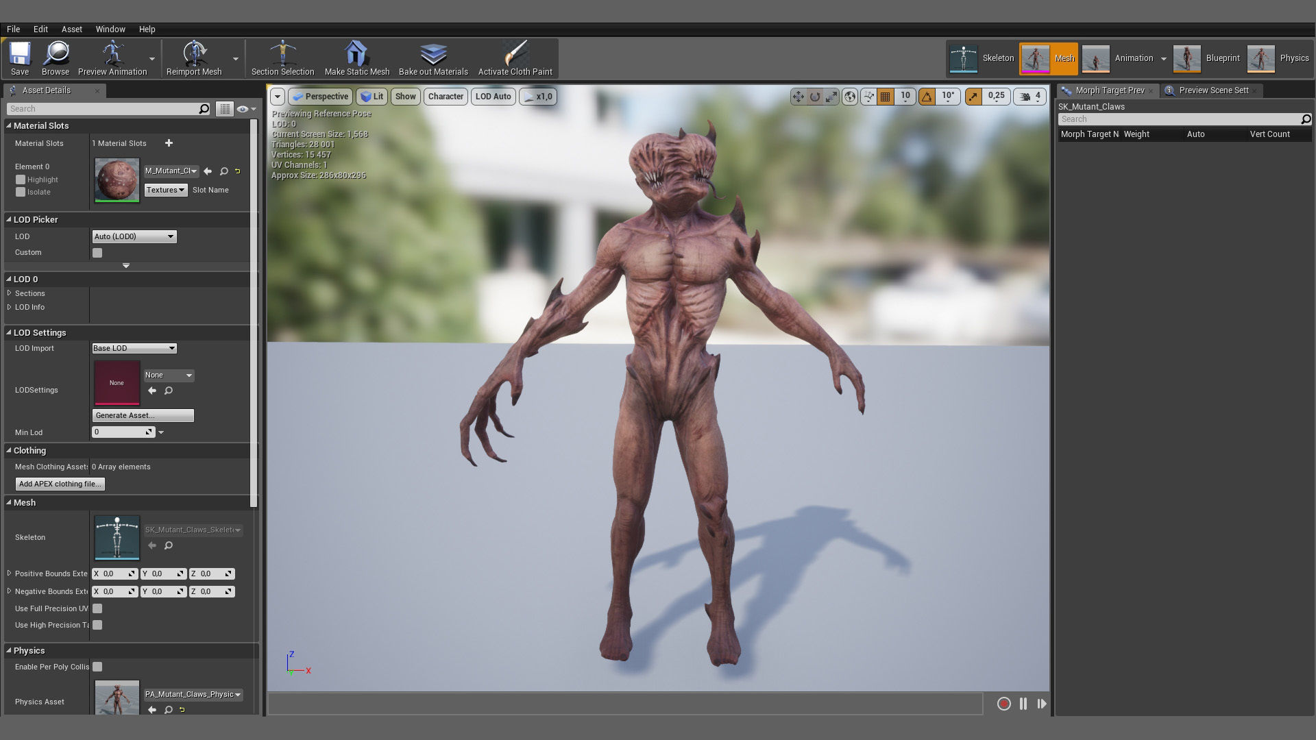 Mutant Claw Low-poly 3D model_7
