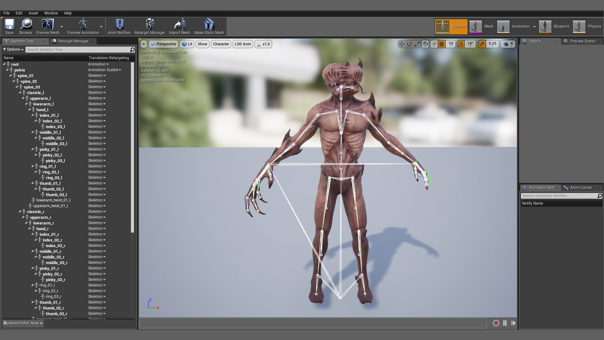 Mutant Claw Low-poly 3D model_9