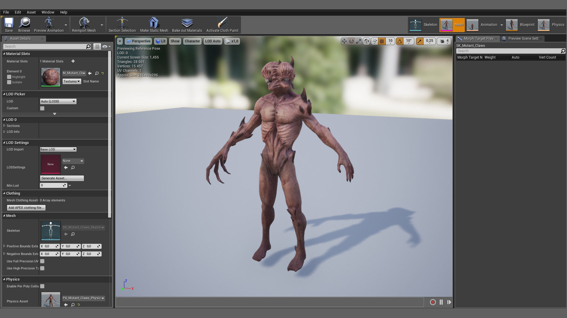 Mutant Claw Low-poly 3D model_6