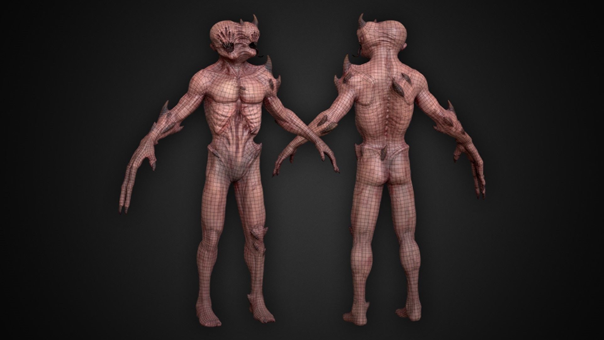 Mutant Claw Low-poly 3D model_4