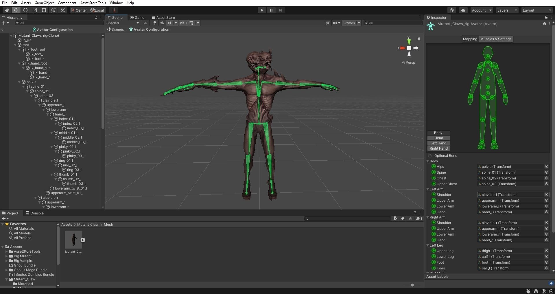 Mutant Claw Low-poly 3D model_5
