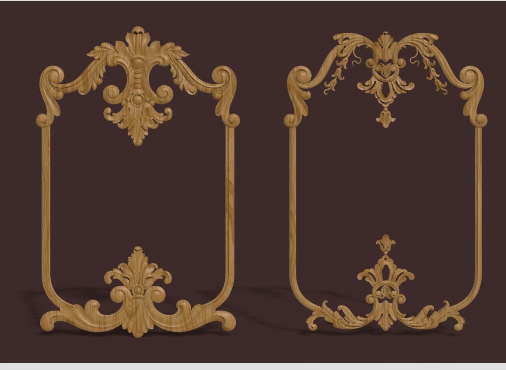 Furniture wood carving file stl for 3D print model 110A 3D print model_1