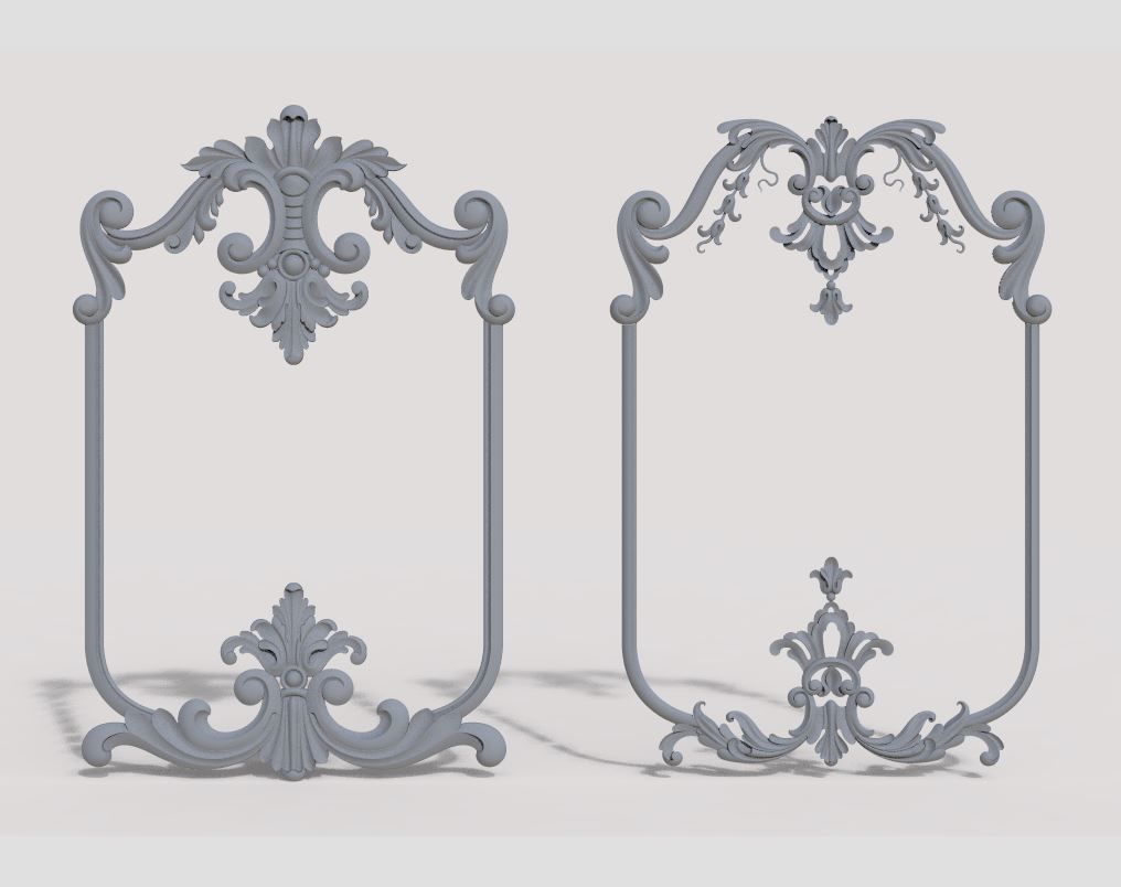 Furniture wood carving file stl for 3D print model 110A 3D print model_2