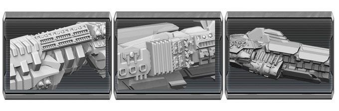 FLEET CORE - SG3 FED UNION MONITOR  with DECK WEAPONS 3D print model_10