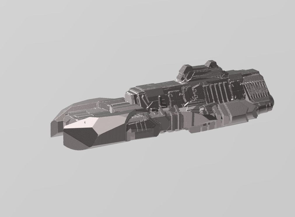 FLEET CORE - SG3 FED UNION MONITOR  with DECK WEAPONS 3D print model_4