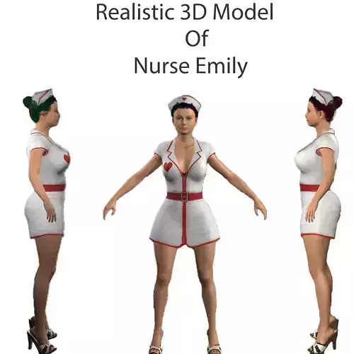 Nurse Emily Low-poly 3D model