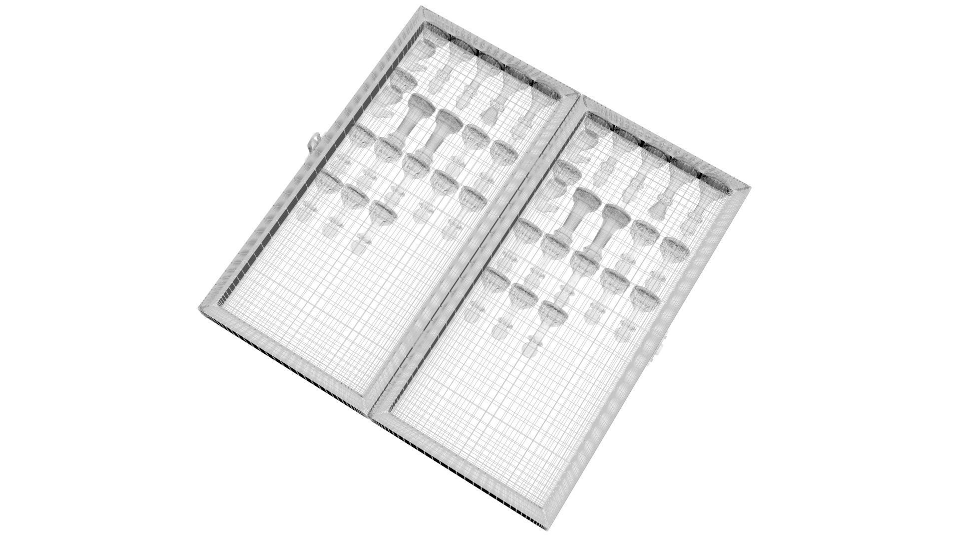 Opened Chess Board Filled With Chess Figures 3D model_13