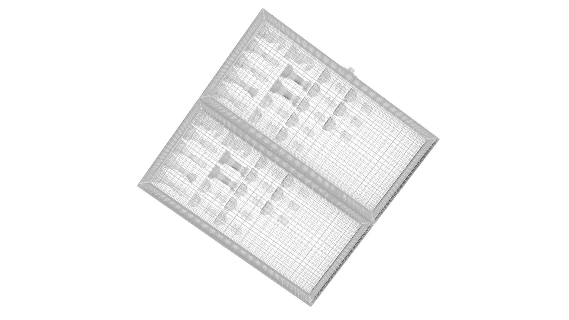 Opened Chess Board Filled With Chess Figures 3D model_16