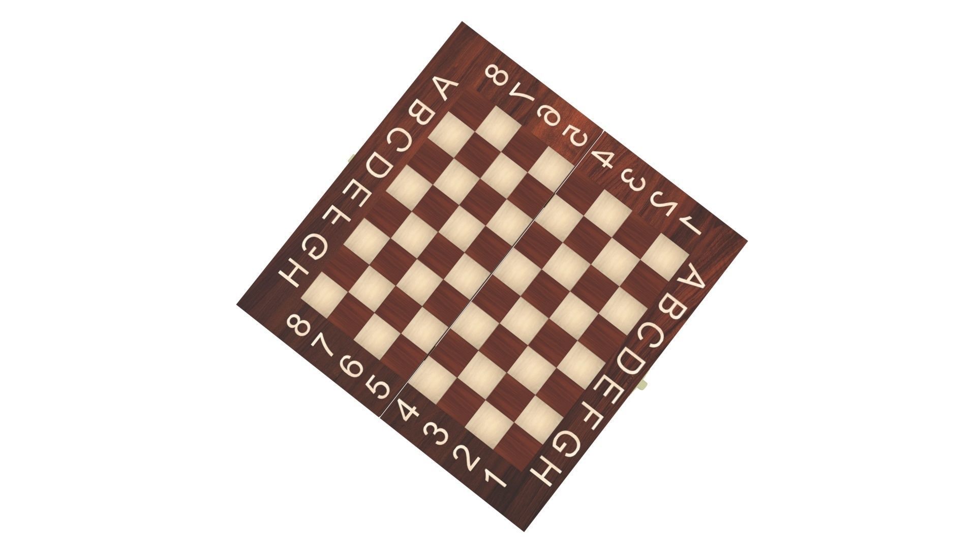 Opened Chess Board Filled With Chess Figures 3D model_4