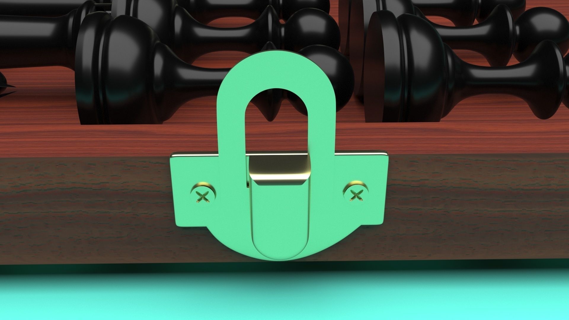 Opened Chess Board Filled With Chess Figures 3D model_21