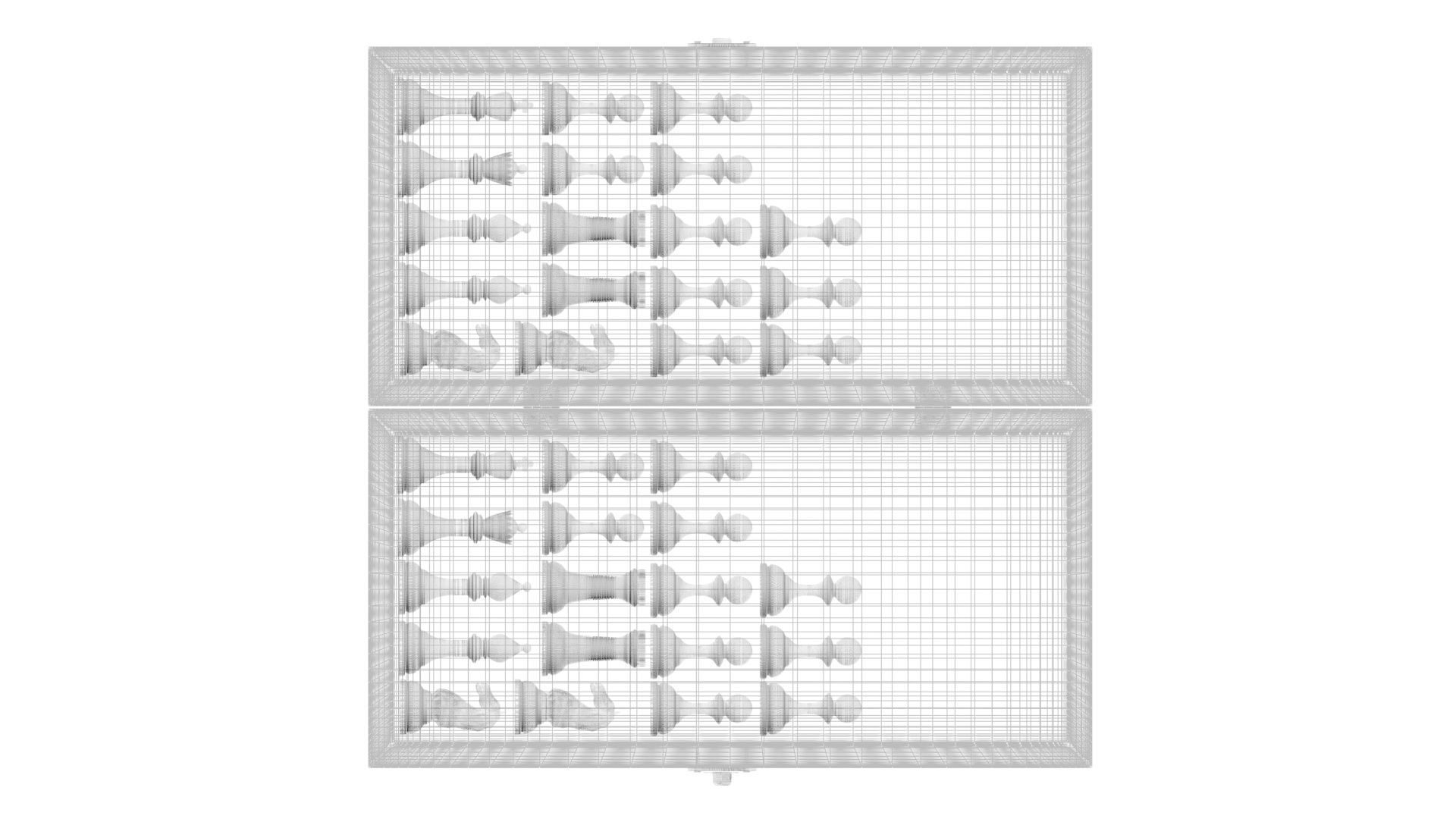 Opened Chess Board Filled With Chess Figures 3D model_17