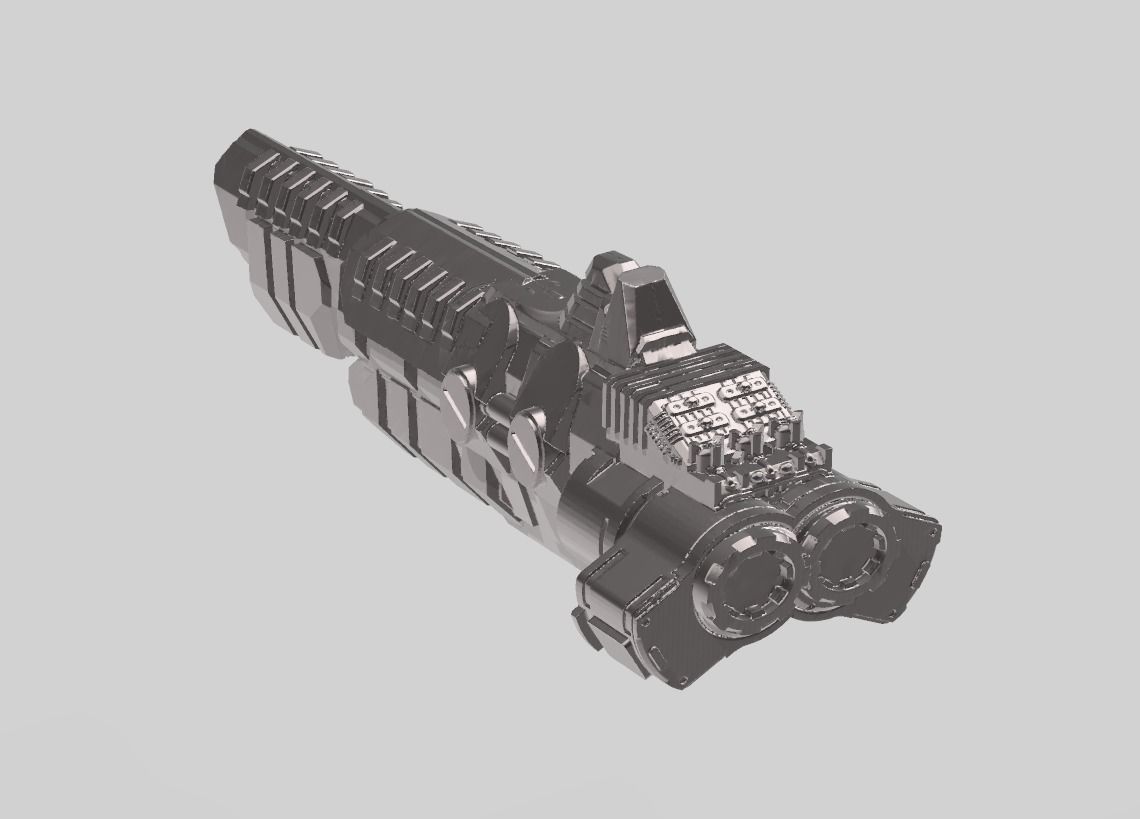 FLEET CORE - SG6 FED UNION FRIGATE 3D print model_5