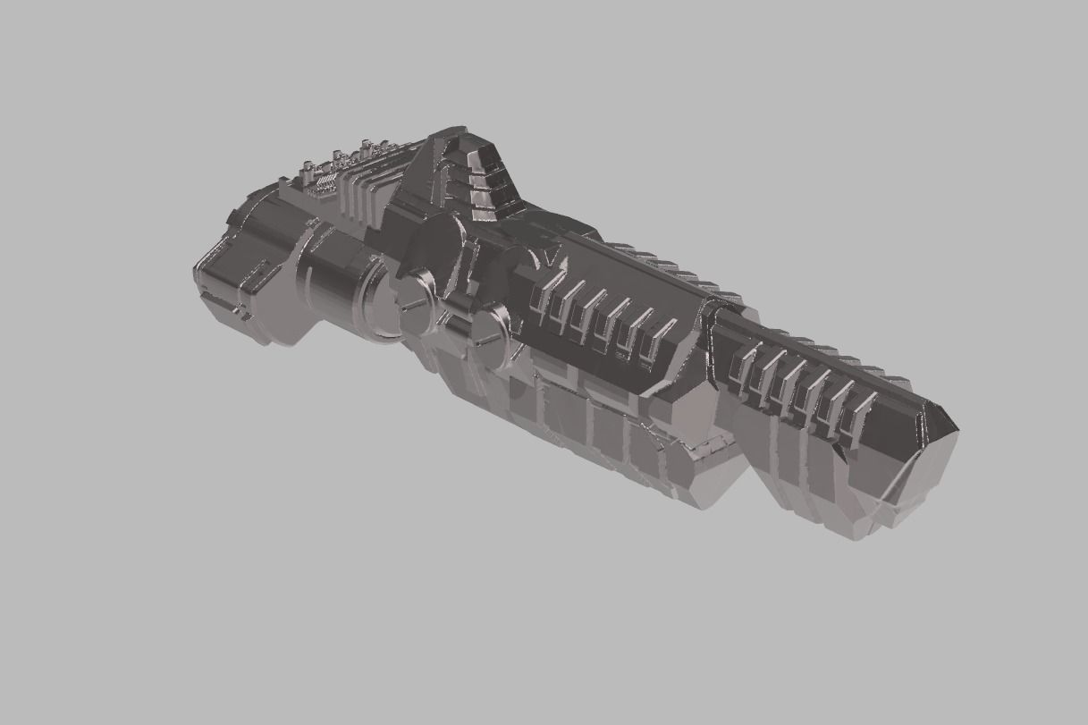 FLEET CORE - SG6 FED UNION FRIGATE 3D print model_1