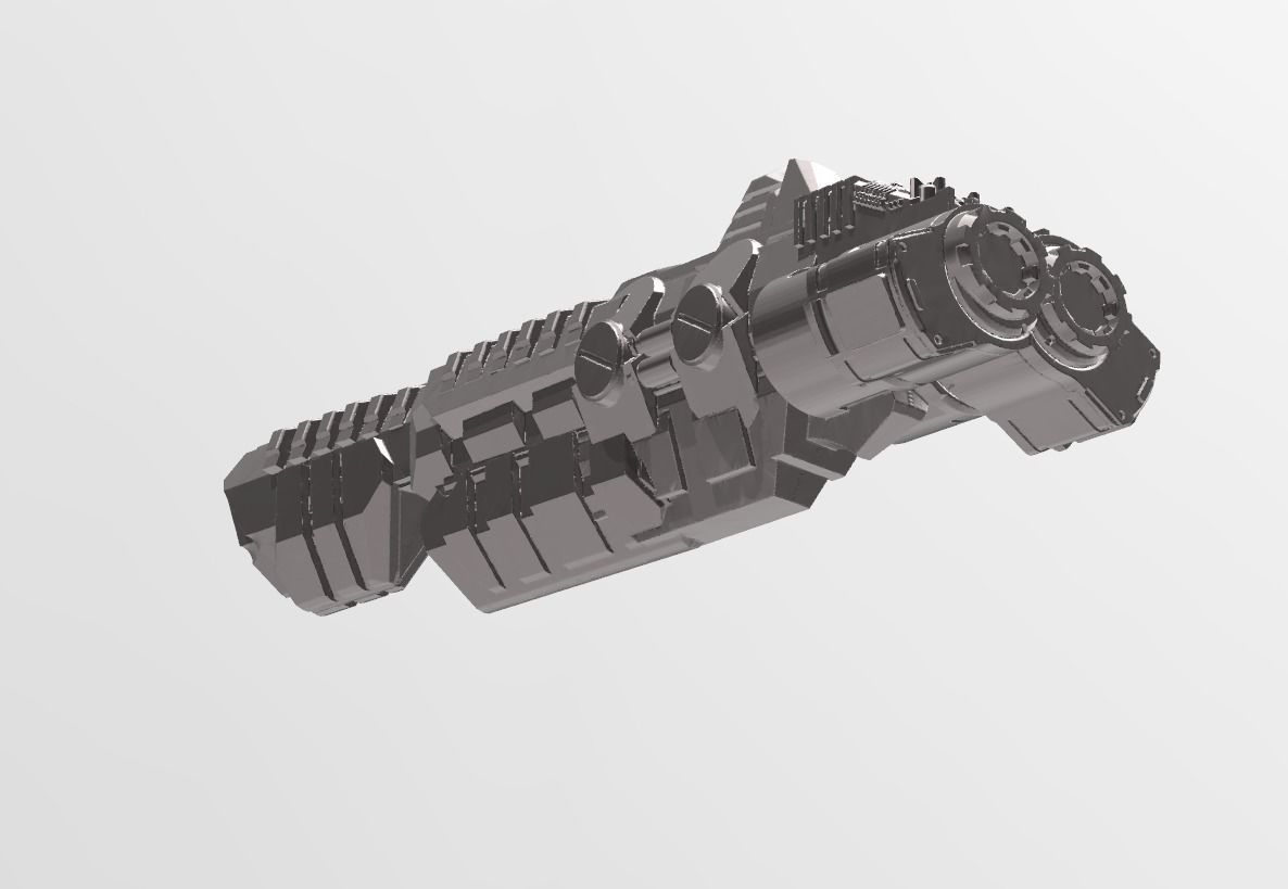 FLEET CORE - SG6 FED UNION FRIGATE 3D print model_6