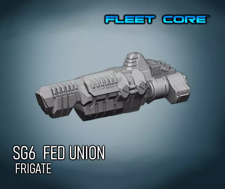 FLEET CORE - SG6 FED UNION FRIGATE 3D print model_0