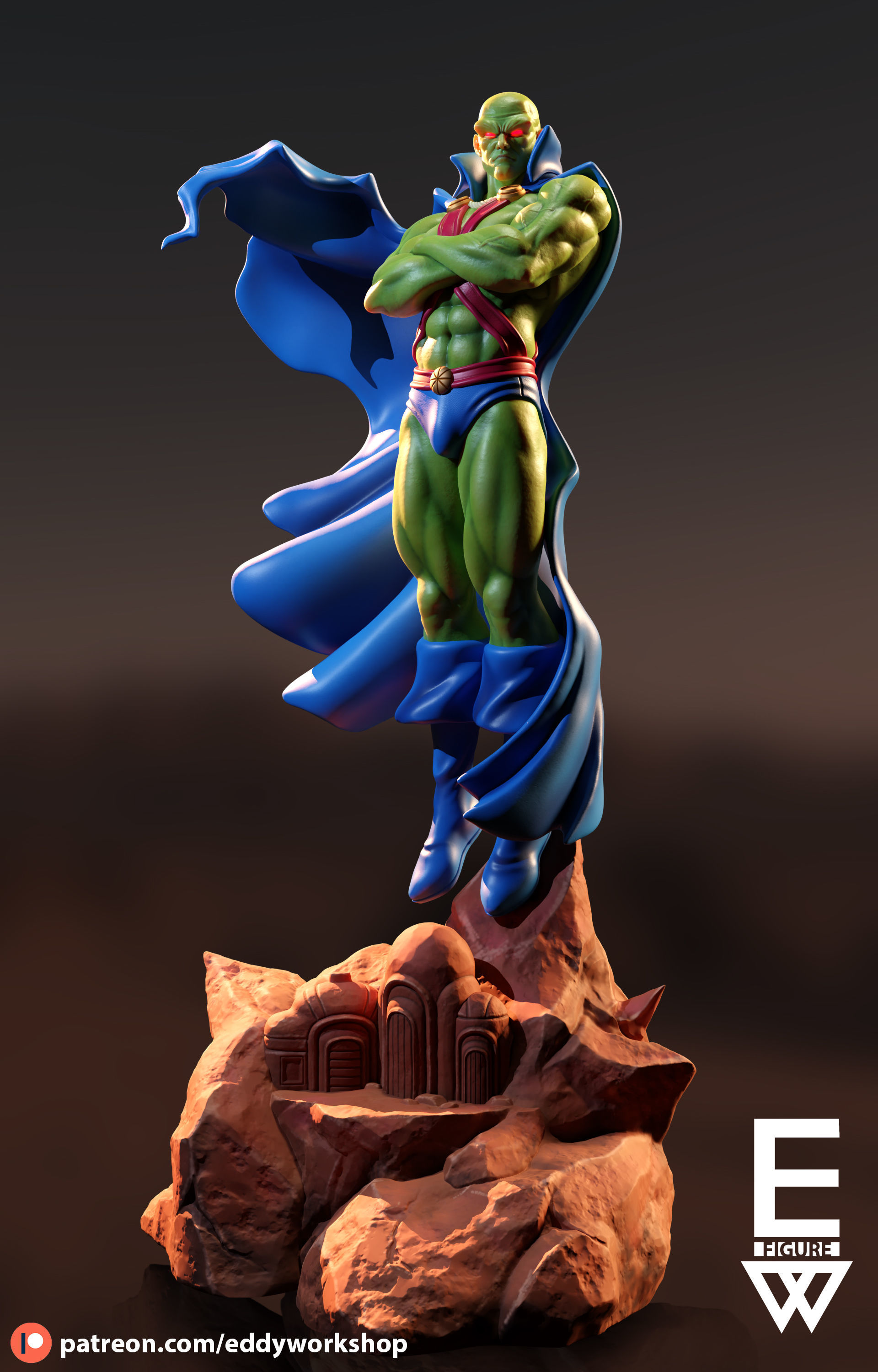 MARTIAN MANHUNTER- 3D STL READY TO PRINT 3D print model_8
