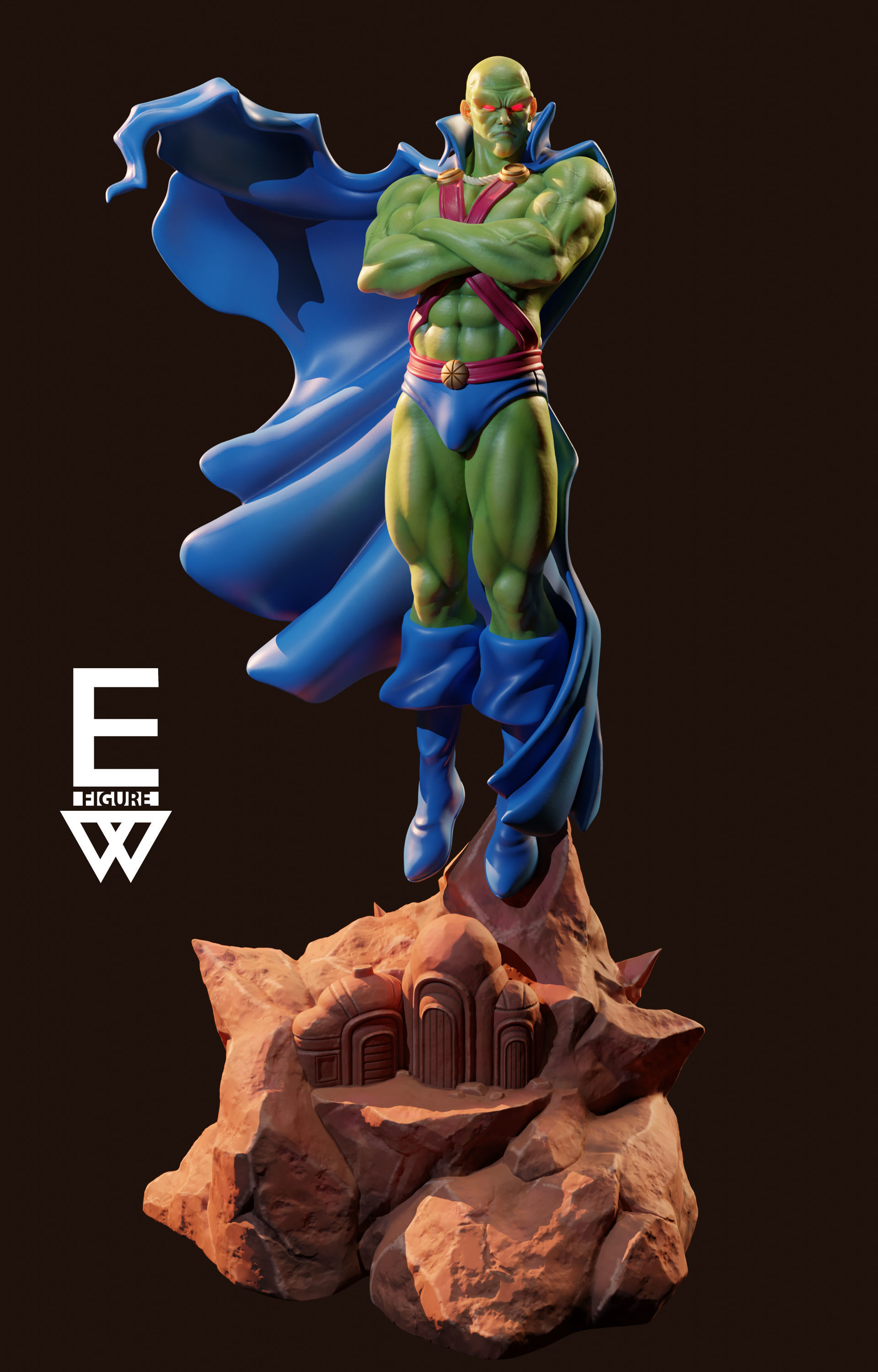 MARTIAN MANHUNTER- 3D STL READY TO PRINT 3D print model_4
