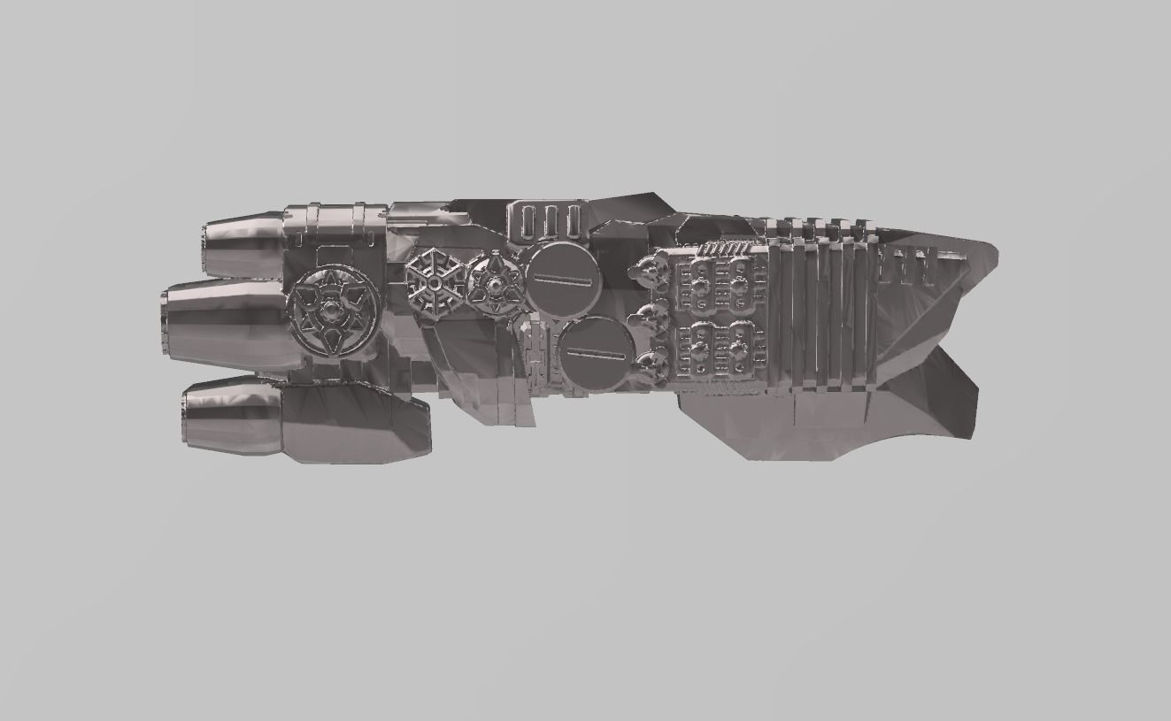 FLEET CORE - SG8A USDF MONITOR with DECK WEAPONS 3D print model_4