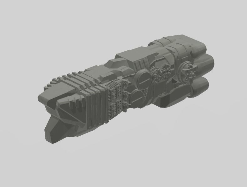 FLEET CORE - SG8A USDF MONITOR with DECK WEAPONS 3D print model_2