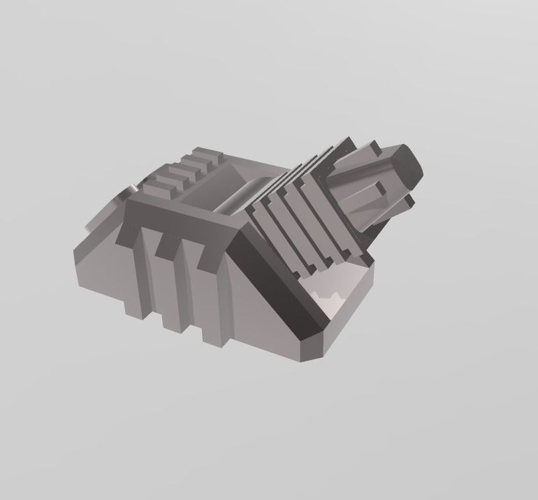 FLEET CORE - SG8A USDF MONITOR with DECK WEAPONS 3D print model_9