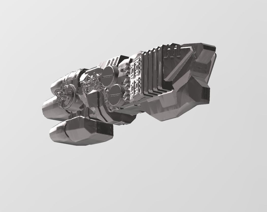 FLEET CORE - SG8A USDF MONITOR with DECK WEAPONS 3D print model_5